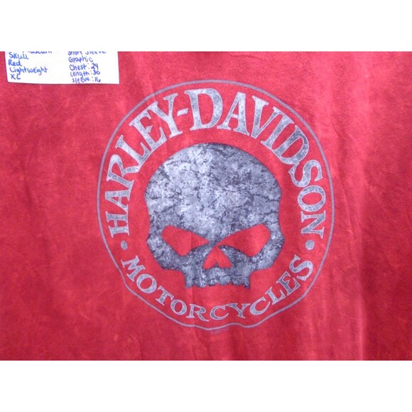 Harley Davidson Museum Shirt Men's Size XL Skull Red Milwaukee Wi - Picture 6 of 11